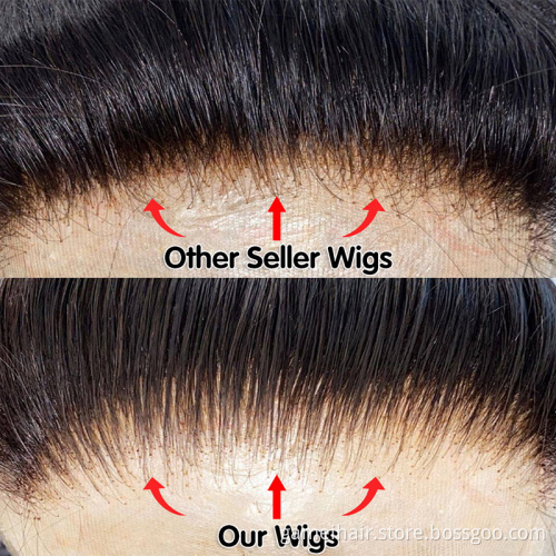 Body Wave Unprocessed Brazilian Virgin Human Hair Hd Full Lace Front Wig For Women Cheap Transparent Lace Frontal Closure Wig